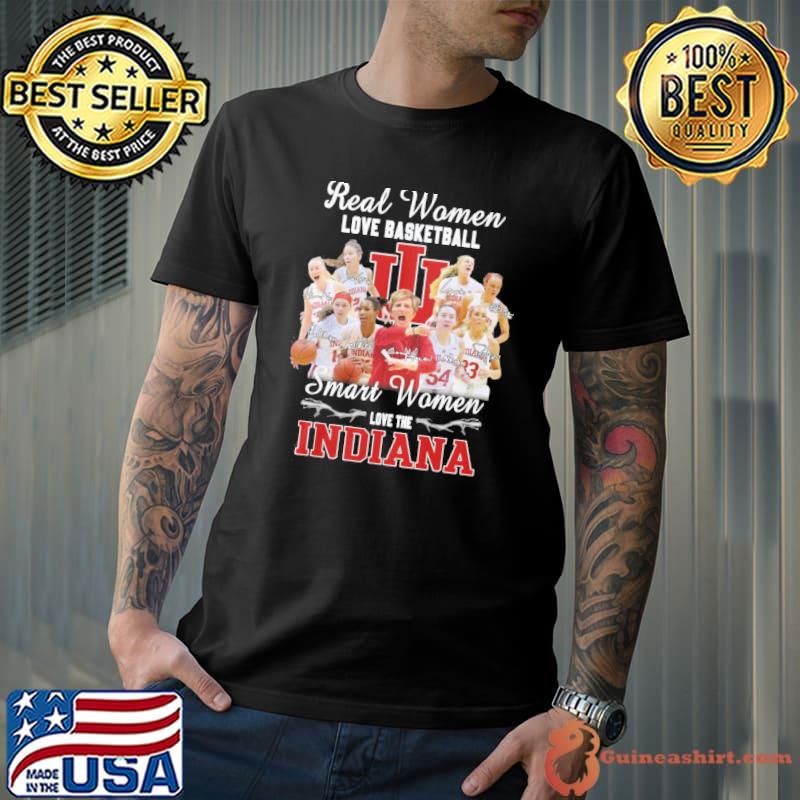 Real women love basketball smart women love the Indiana signatures shirt