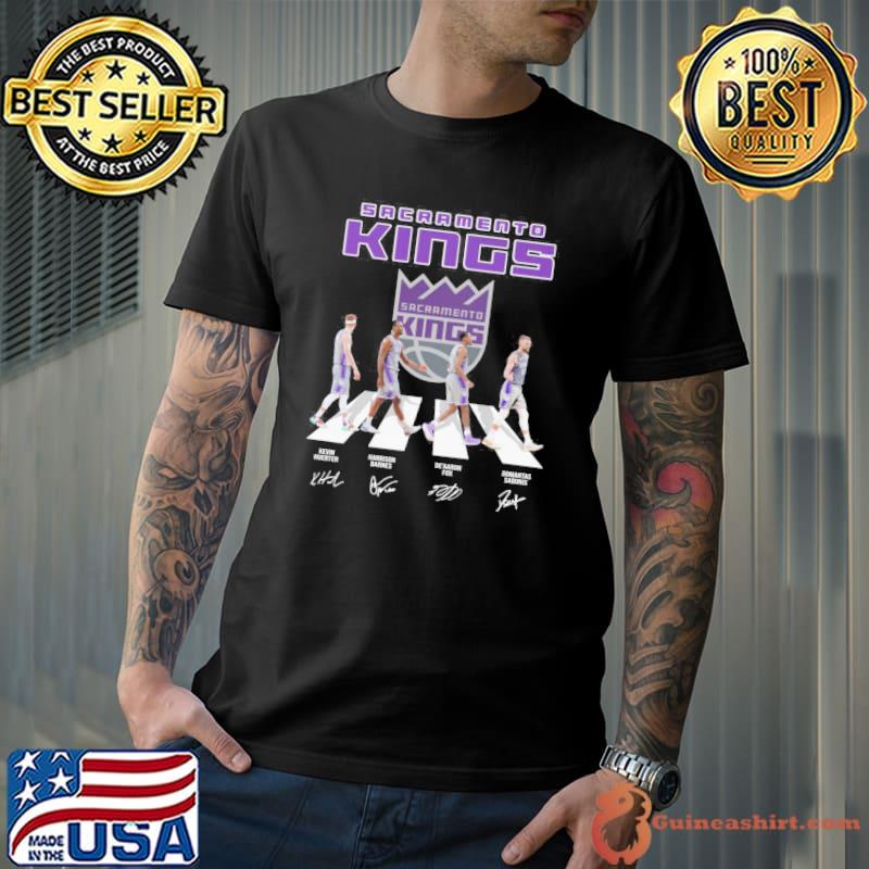 Sacramento Kings Walking Abbey Road Kevin Huerter signatures shirt