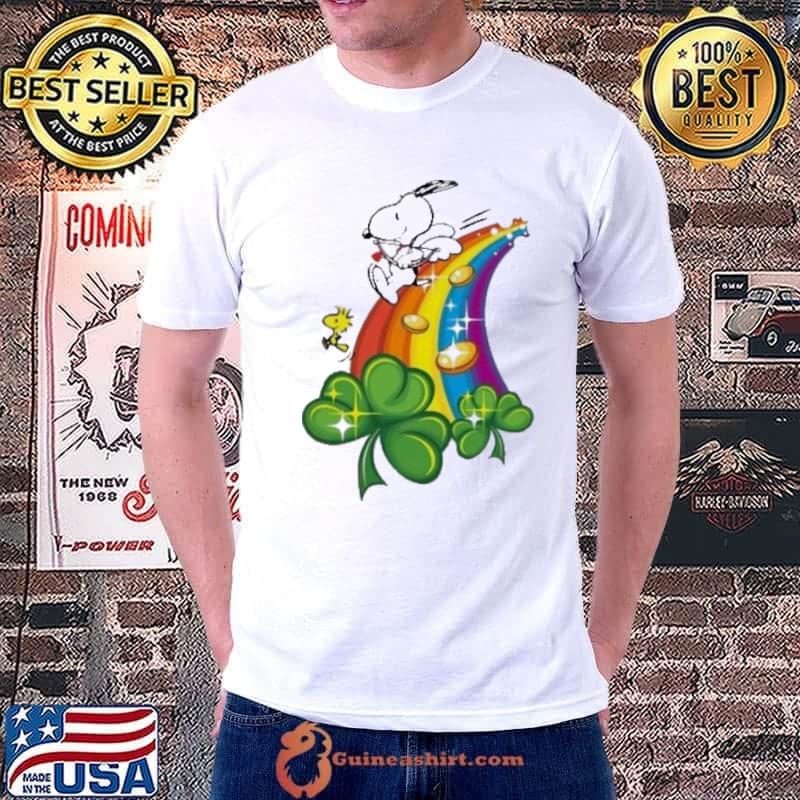 Snoopy and woodstocks rainbow St.Patrick's day s Unisex