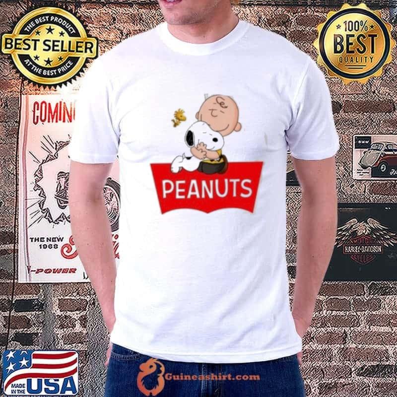 Snoopy hug Charlie Brown woodstock peanuts shirt