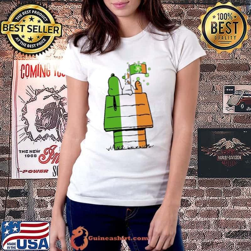 Snoopy woodstocks sleep St.Patrick's day shirt