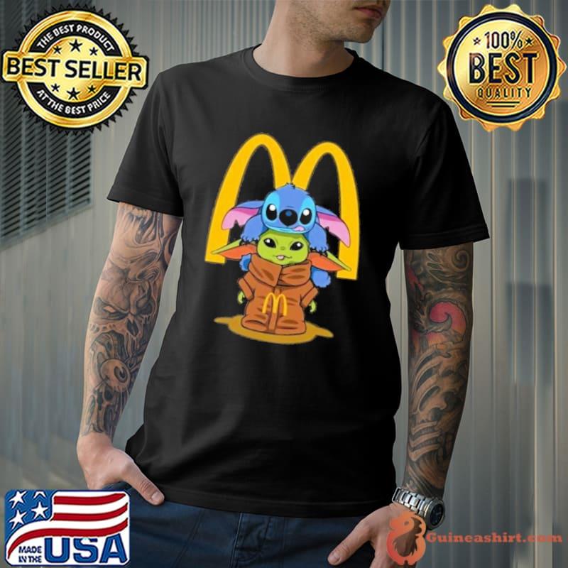 Stitch hug Grinch McDonald's shirt