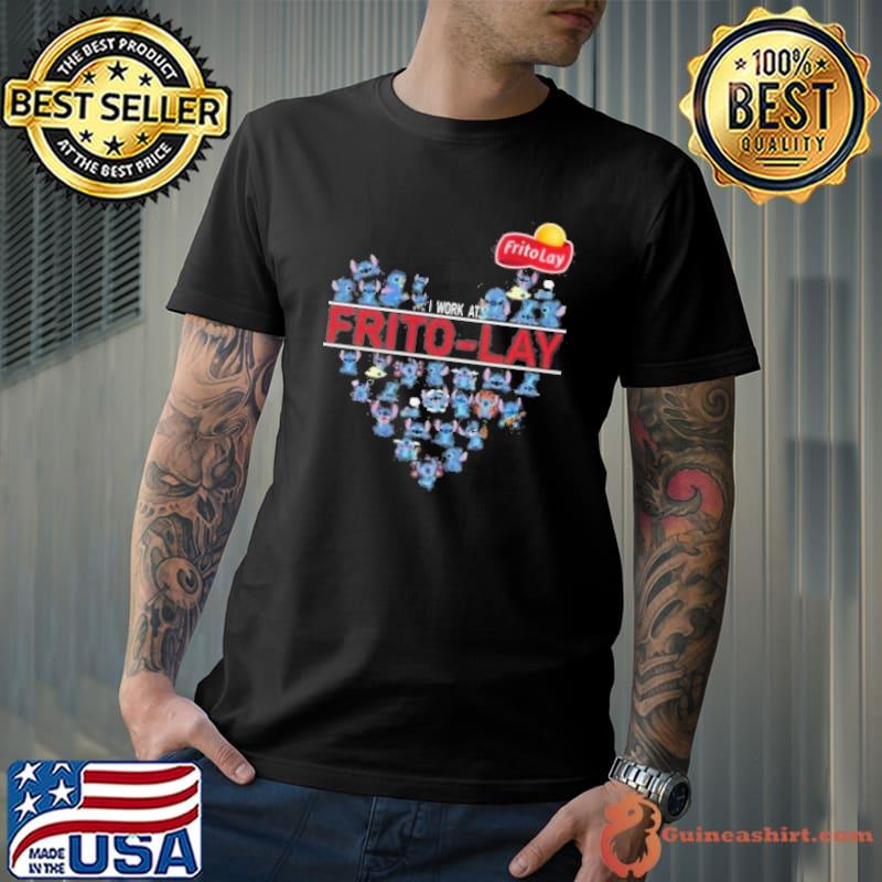 Stitch I work at Frito Lay heart shirt