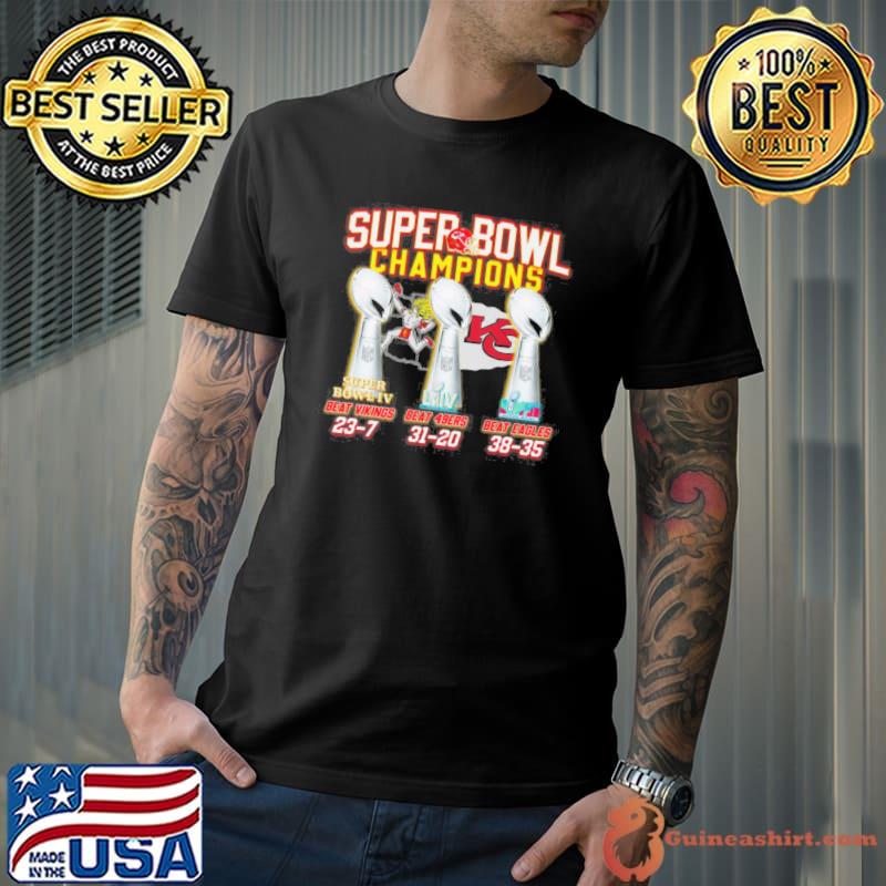 Super Bowl Champions Beat Vikings 23-7 Bear 49Ers 31-20 Beat Eagles 38-35  shirt, hoodie, sweater, long sleeve and tank top