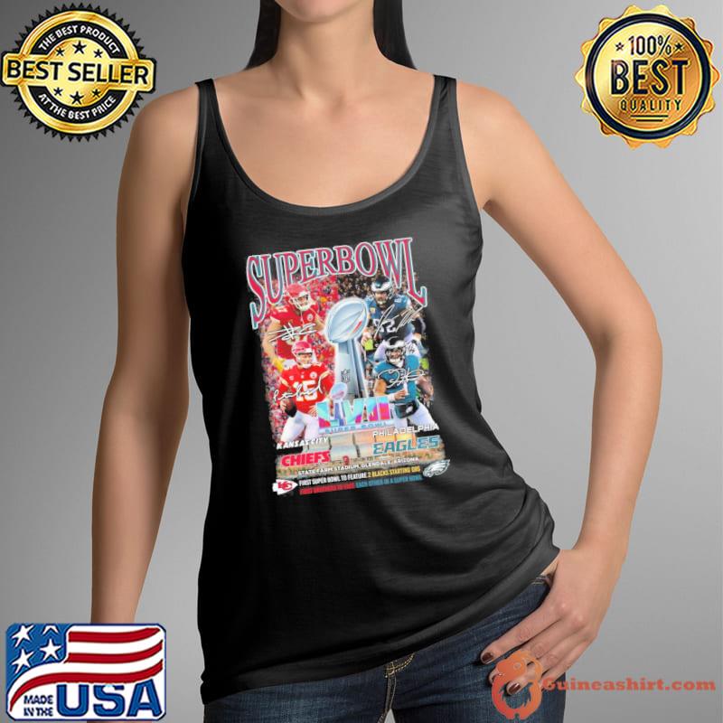 Superbowl Kansas city Chiefs Philadelphia Eagles state farm stadium Glendale Arizona signatures s Tank Top