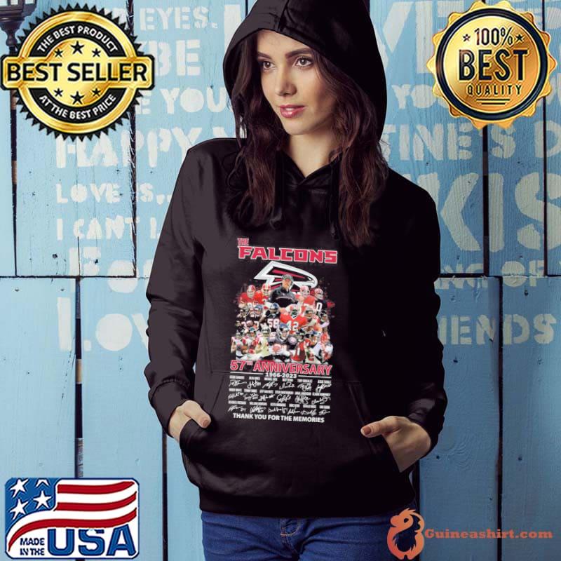 The Falcons 57th anniversary 1966-2023 thank you for the memories signatures s Hoodie