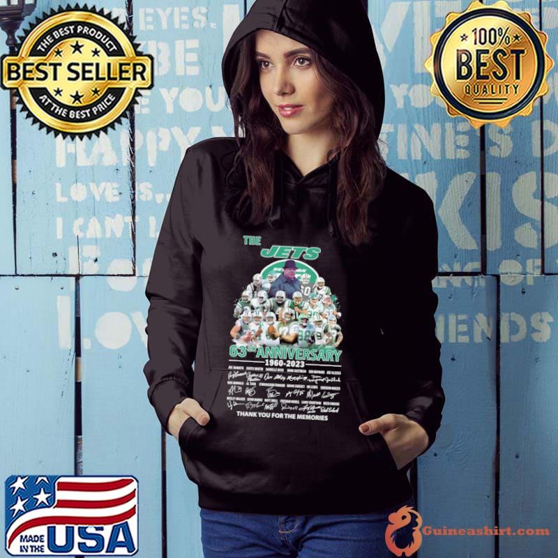 The Jets 63rd anniversary 1960-2023 thank you for the memories signatures s Hoodie