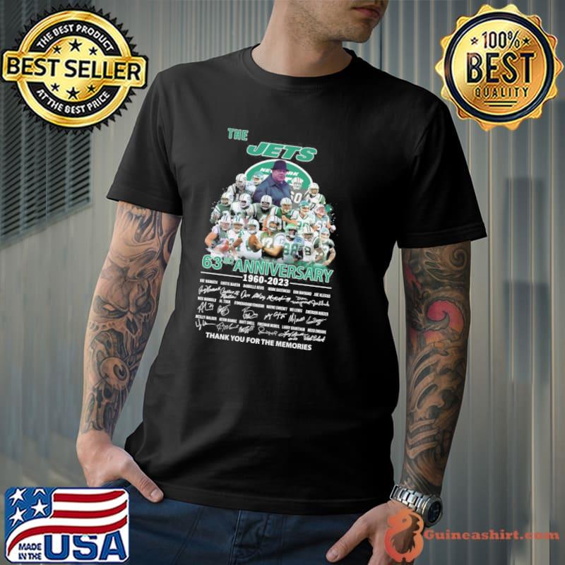The Jets 63rd anniversary 1960-2023 thank you for the memories signatures shirt