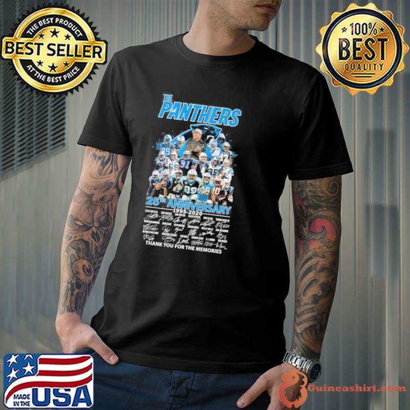 The Panthers 25th anniversary 1995-2020 thank you for the memories signatures shirt