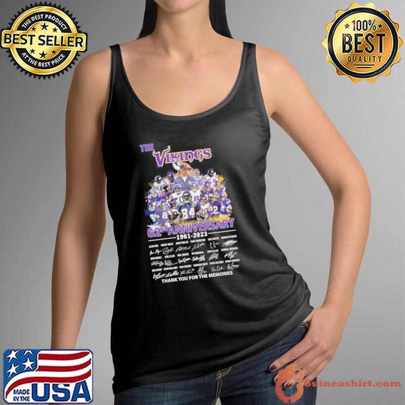 The Vikings 62nd anniversary 1961-2023 thank you for the memories signatures s Tank Top