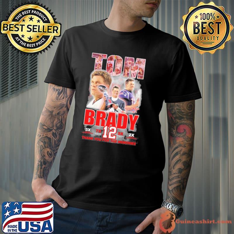 Tom Brady thank you for the memories 12 signatures shirt