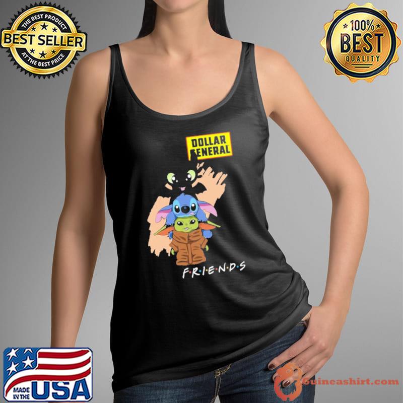 Toothless Stitch Baby Yoda Dollar General friends s Tank Top