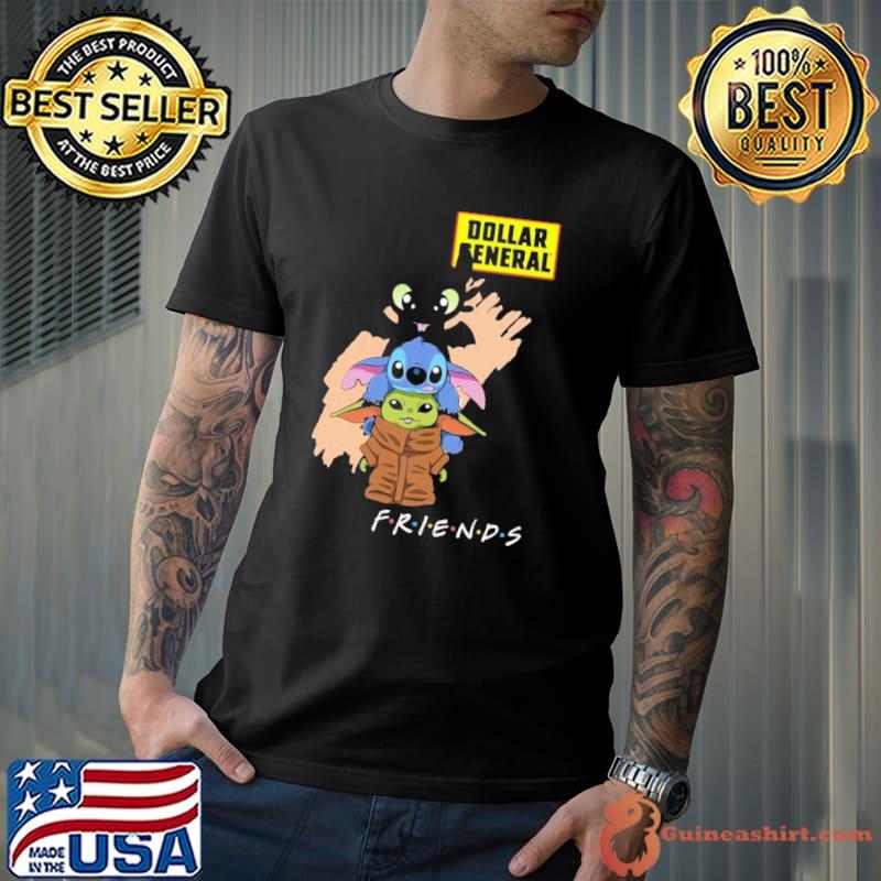 Toothless Stitch Baby Yoda Dollar General friends shirt