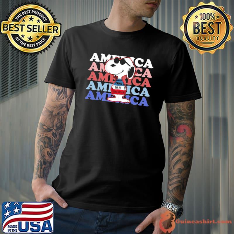 America Snoopy proud to be American shirt