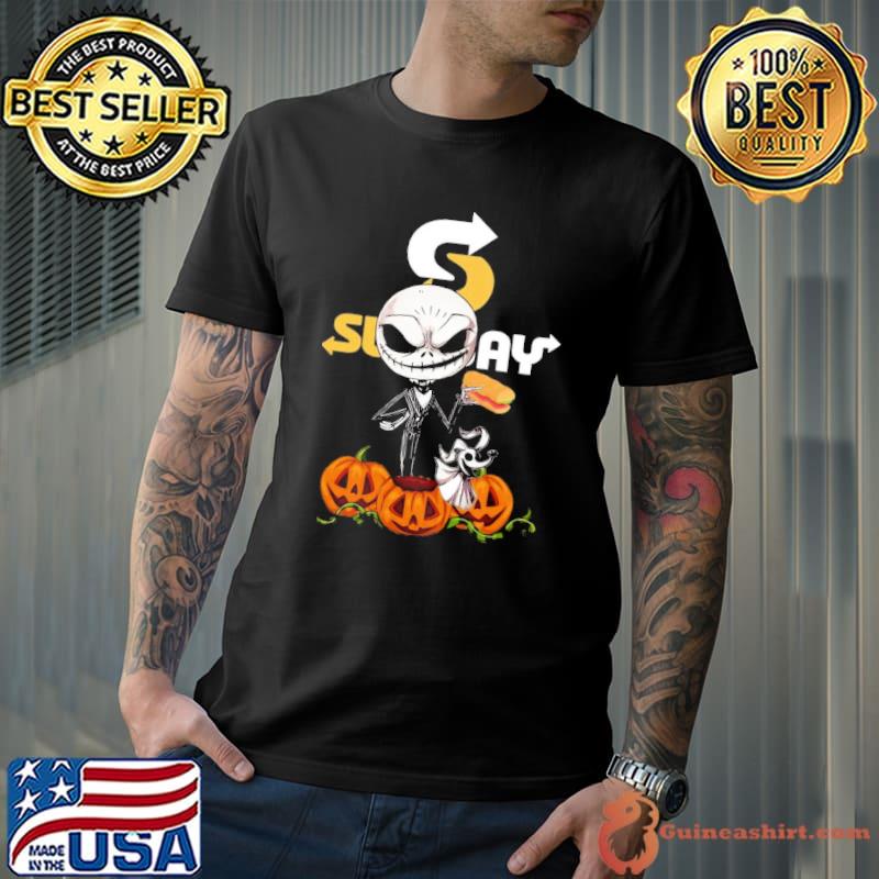 Baby Jack Skellington subway pumkin halloween shirt