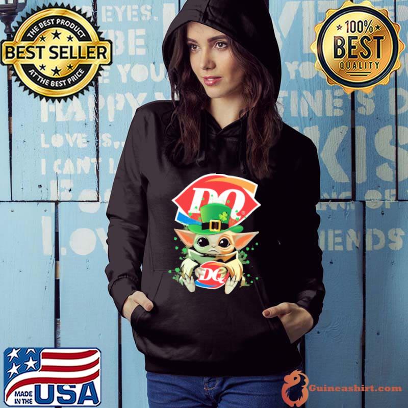 Baby yoda hug Dairy Queen St.Patrick's day s Hoodie