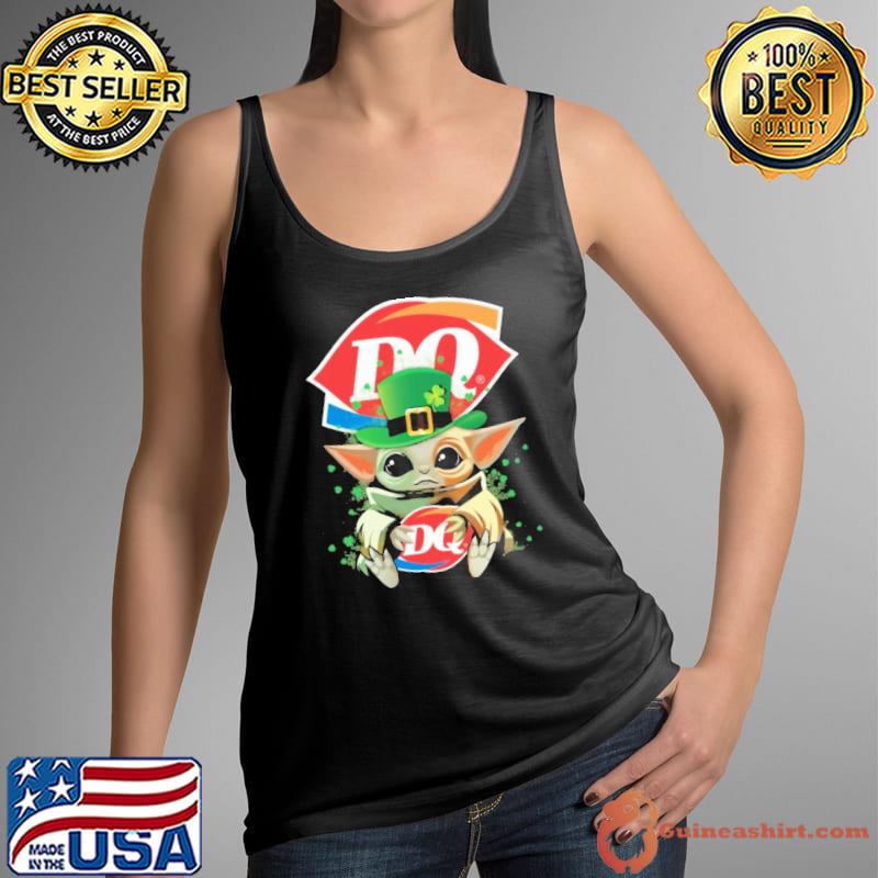 Baby yoda hug Dairy Queen St.Patrick's day s Tank Top