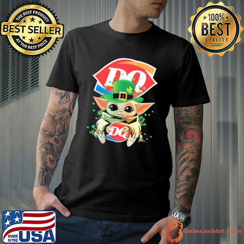 Baby yoda hug dairy queen St.Patrick's day shirt