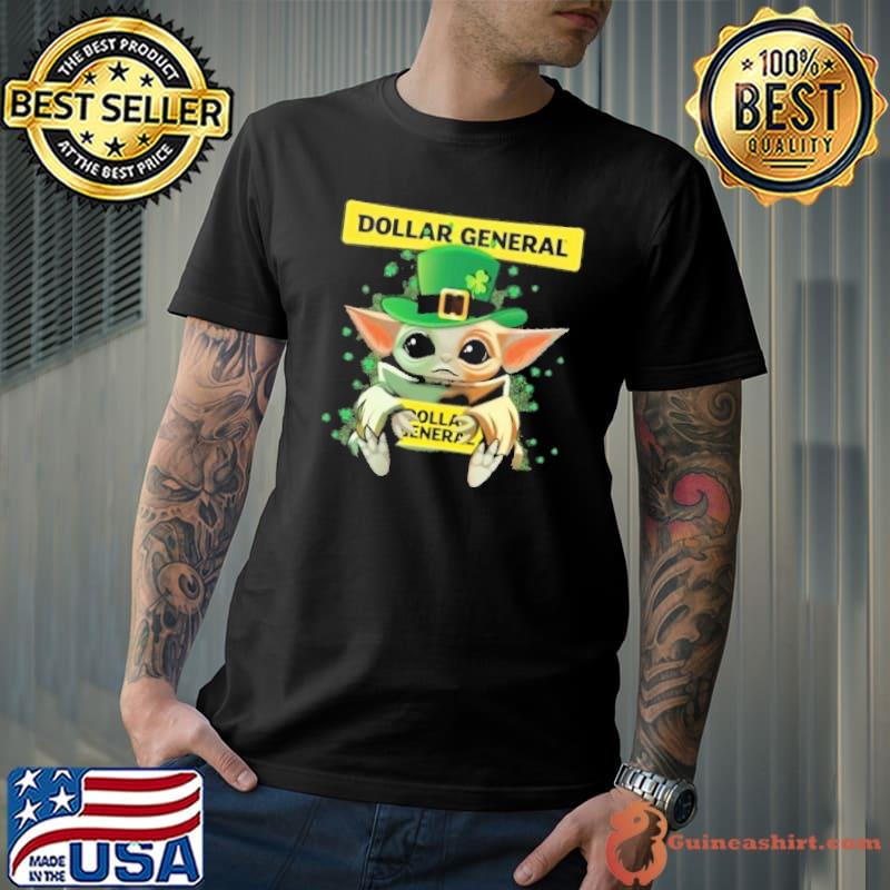 Baby yoda hug Dollar general St.Patrick's day shirt