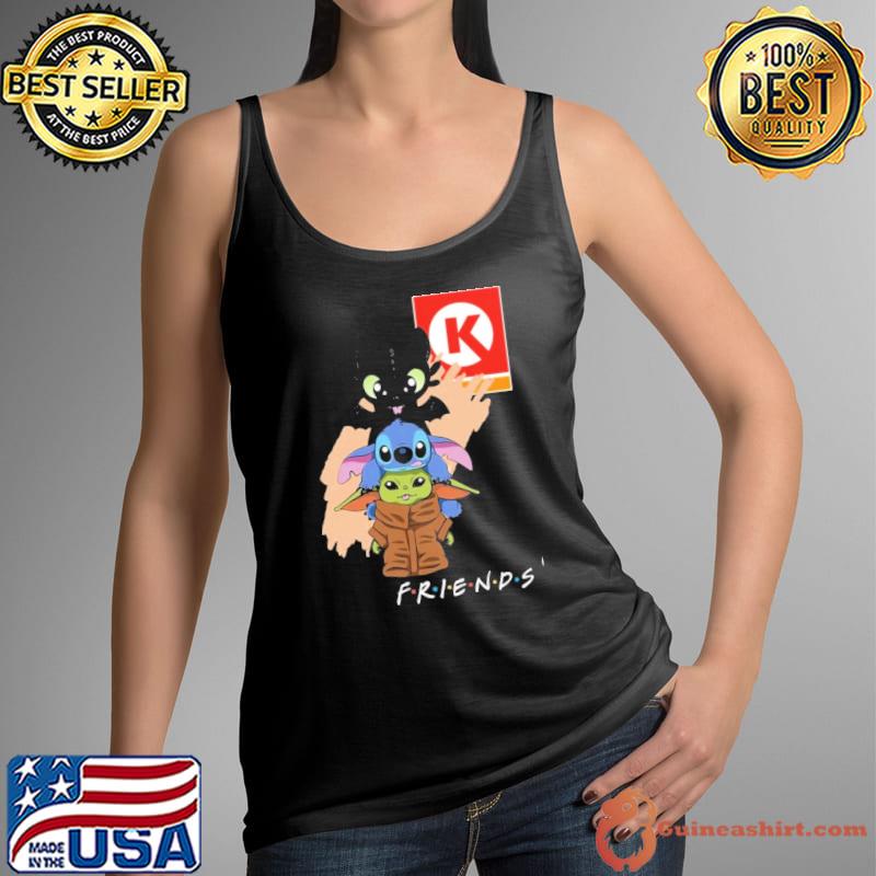 CIRCLE K toothless stitch baby yoda friends s Tank Top