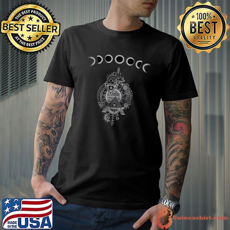Dark Dream Moonphase Astro Design T-Shirt
