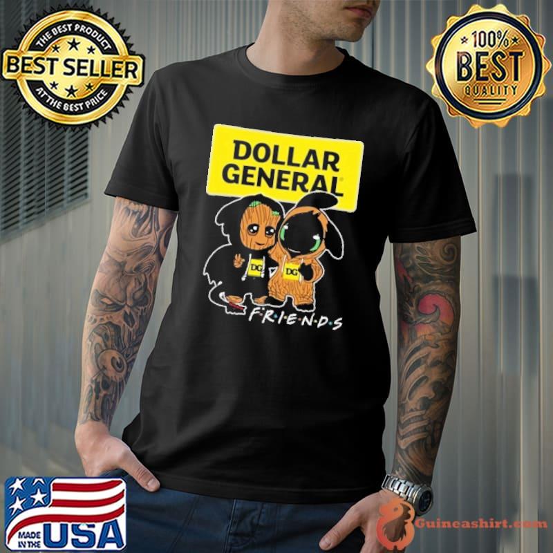 Dollar General friends groot and toothless shirt