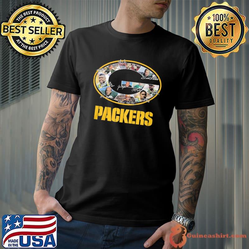 Funny green bay Packers sport signatures shirt