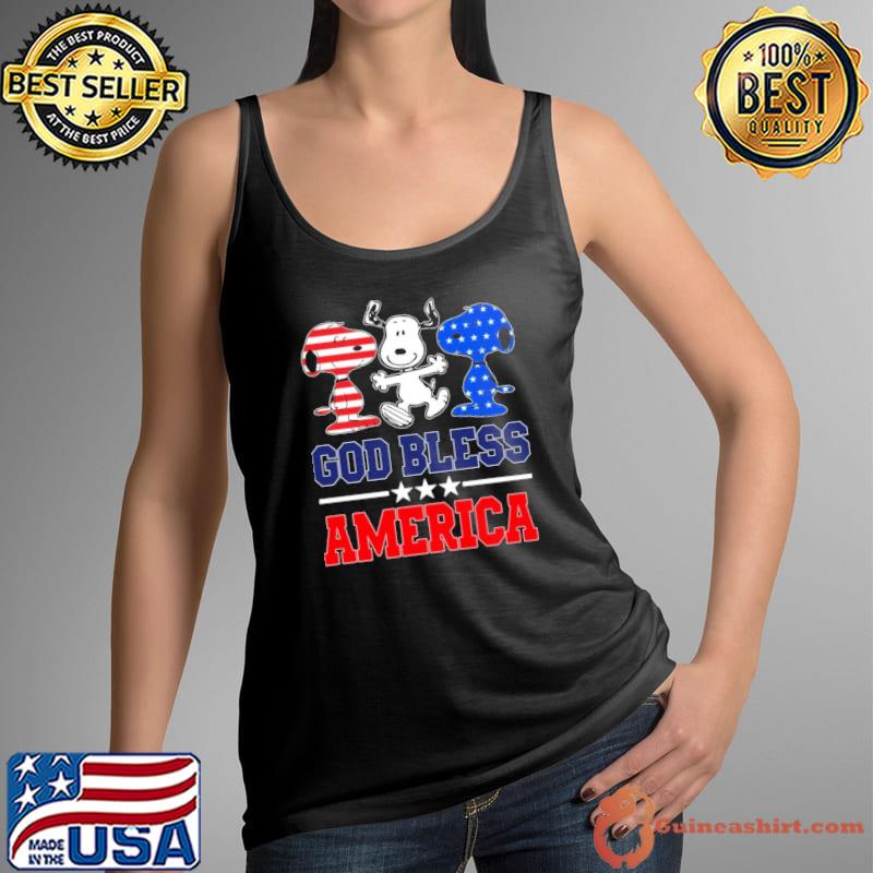 God bless America Snoopy America flag s Tank Top