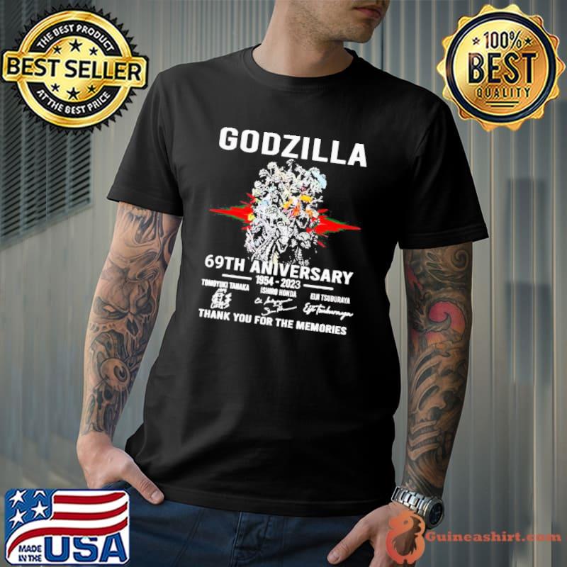 Godzilla 69th Anniversary 1954 2023 thank you for the memories signatures shirt