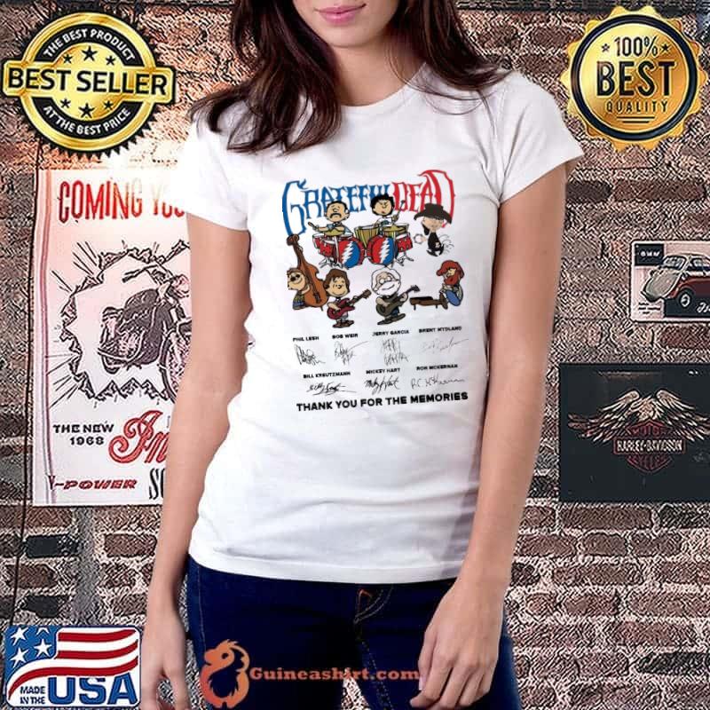 Grateful Dead thank you for the memories signatures shirt