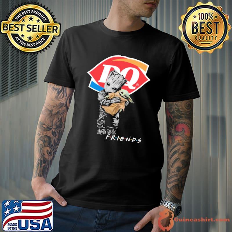 Groot hug baby yoda Dairy queen friends shirt