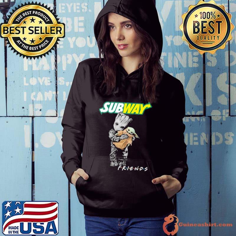 Official baby Yoda Hug Subway logo 2023 shirt, hoodie, sweater, long sleeve  and tank top