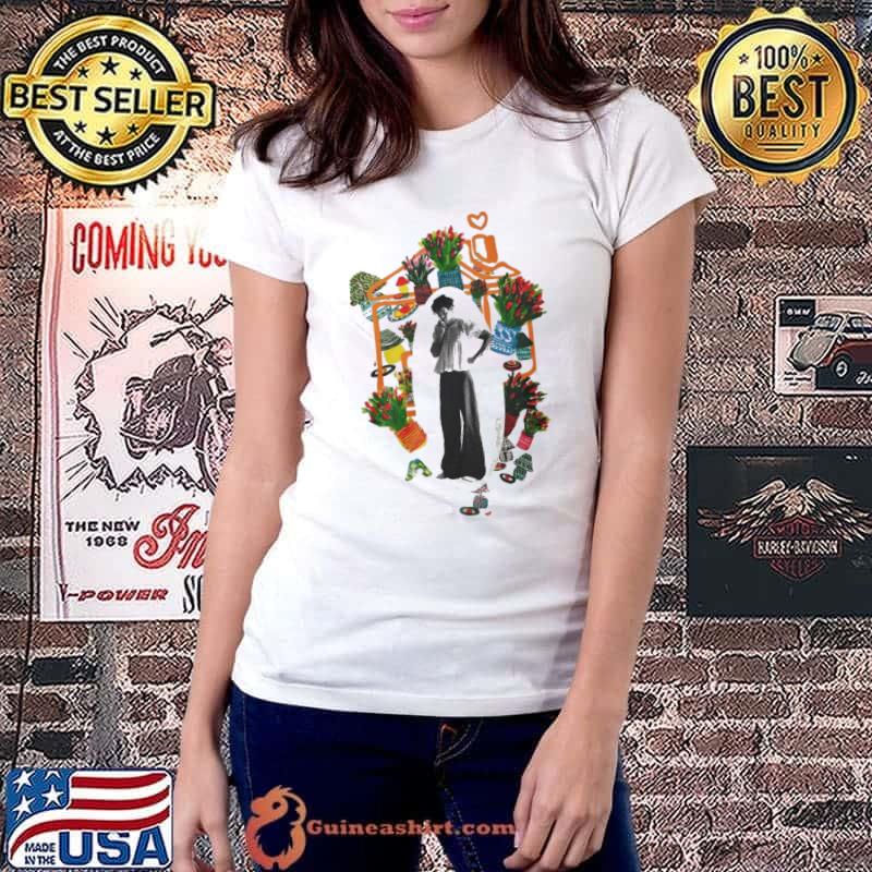 Harry Styles flower singer shirt