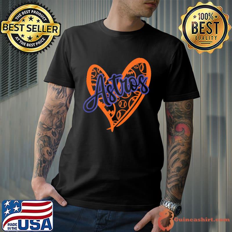 Houston Astros heart baseball love shirt