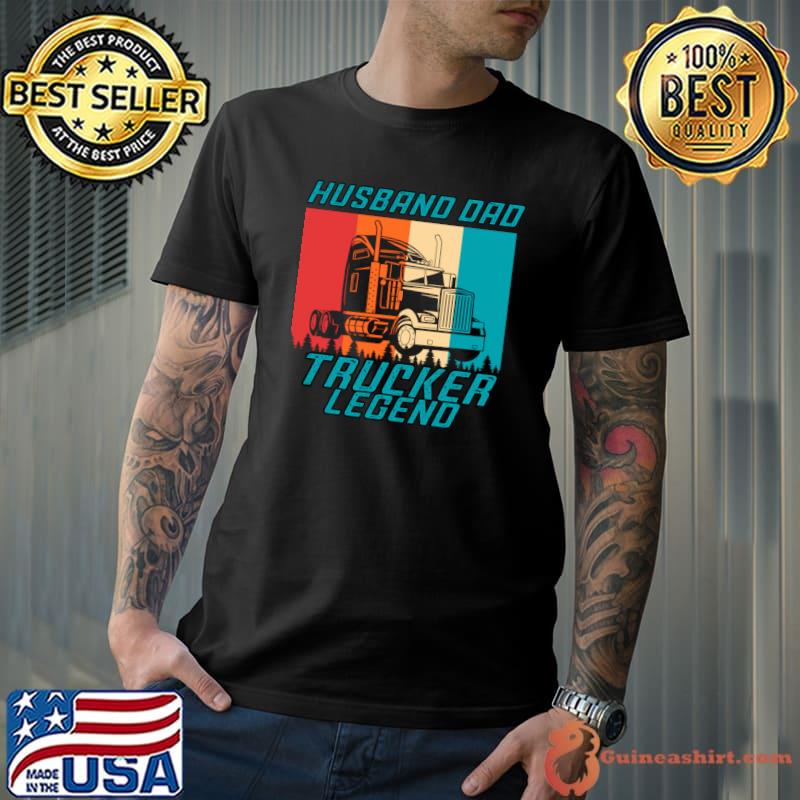 Husband Dad Trucker Legend Vintage T-Shirt