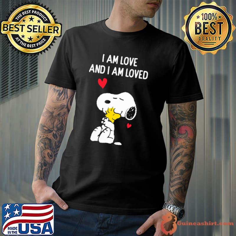 I am love and I am loved snoopy and woodstocks shirt