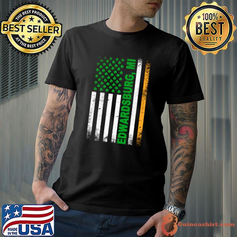 Irish American Flag Edwardsburg Mi T-Shirt
