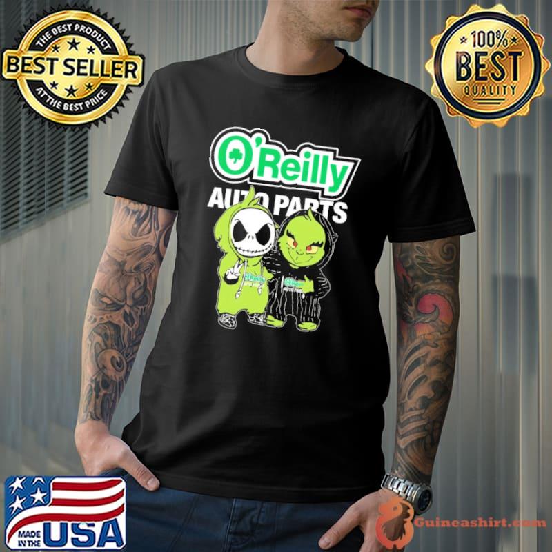 Jack Skellington grinch O'reilly auto parts shirt