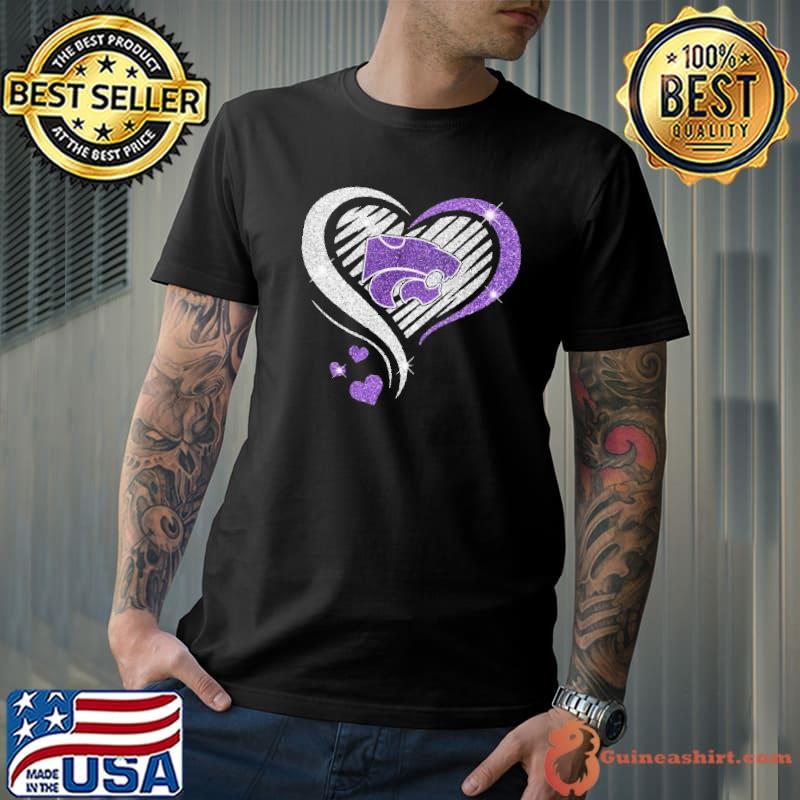 Kansas State Wildcats heart diamond love shirt