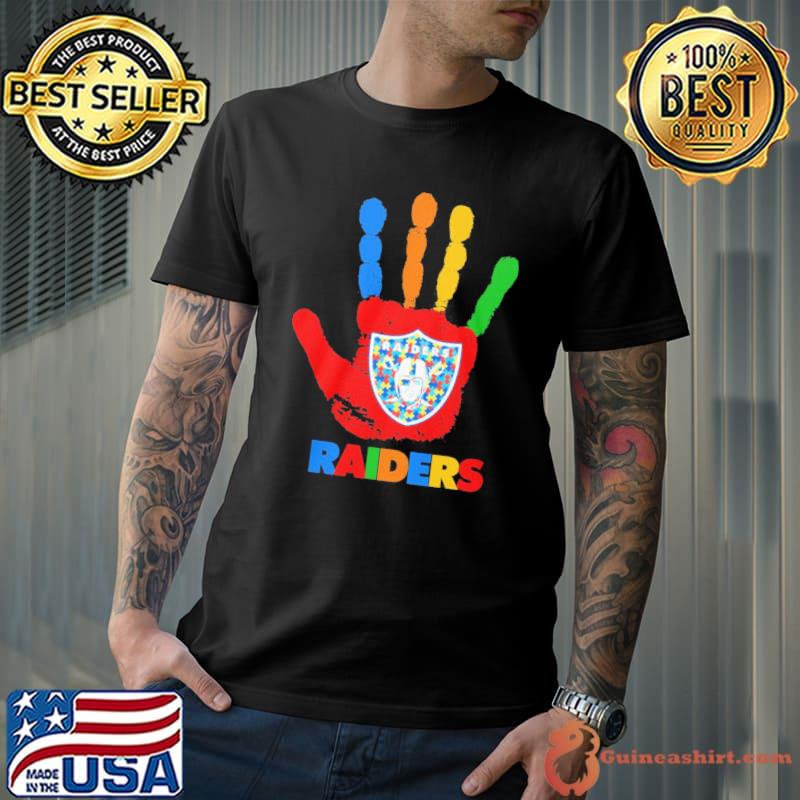 Las Vegas Raiders Hand color autism shirt