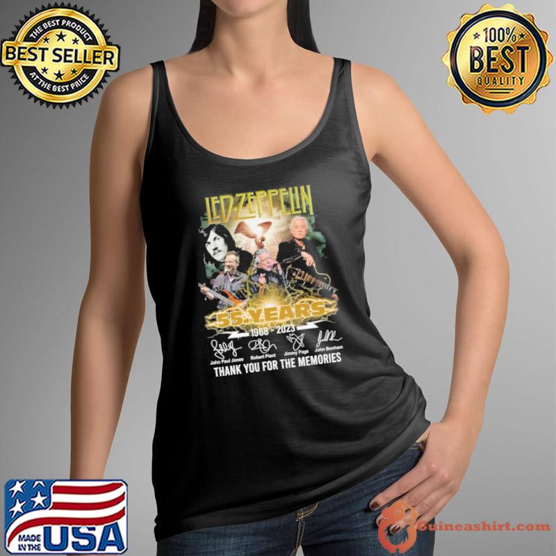 Led Zeppelin 55 years 1968-2023 thank you for the memories signatures s Tank Top