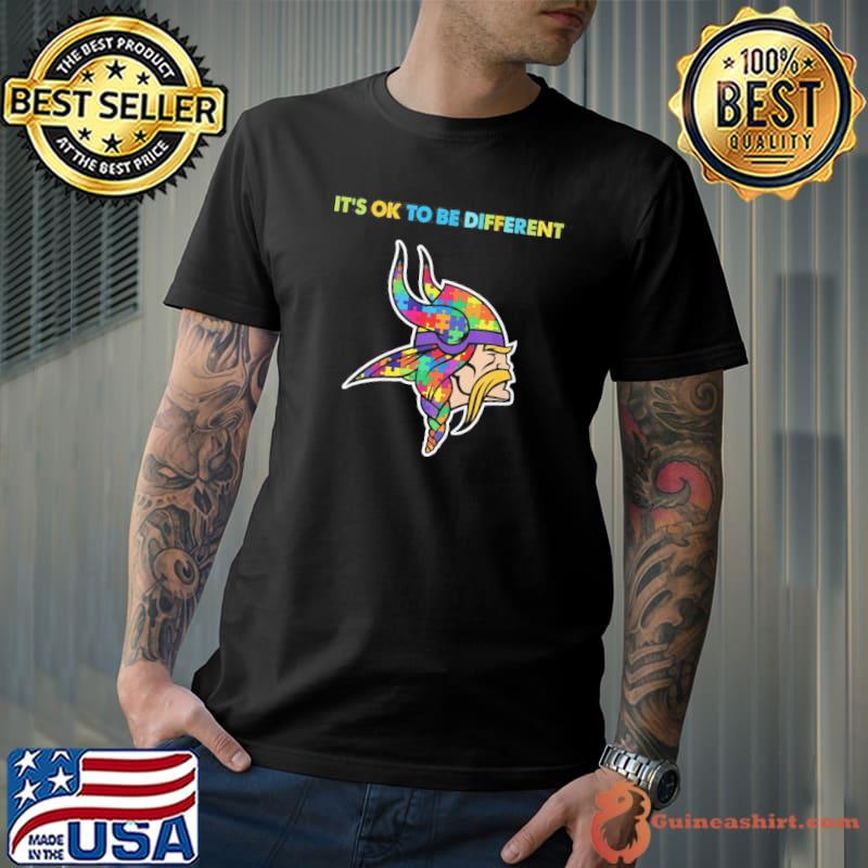 Minnesota Vikings it's ok to be different autism shirt