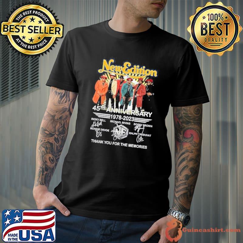 New Edition Band 45Th Anniversary 1978 2023 Thank You For The Memories Signatures shirt