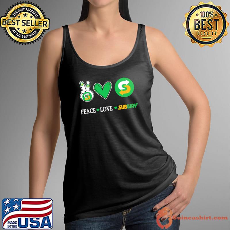 Peace love Subway heart s Tank Top