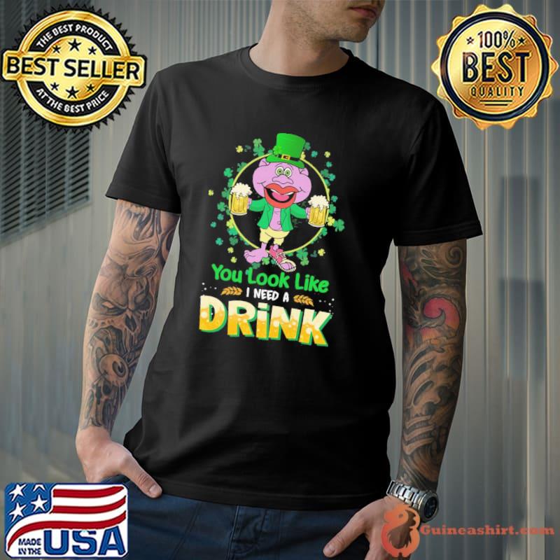 Peanut Jeff Dunham you look like I need a drink beer St.Patrick's day Irish shirt