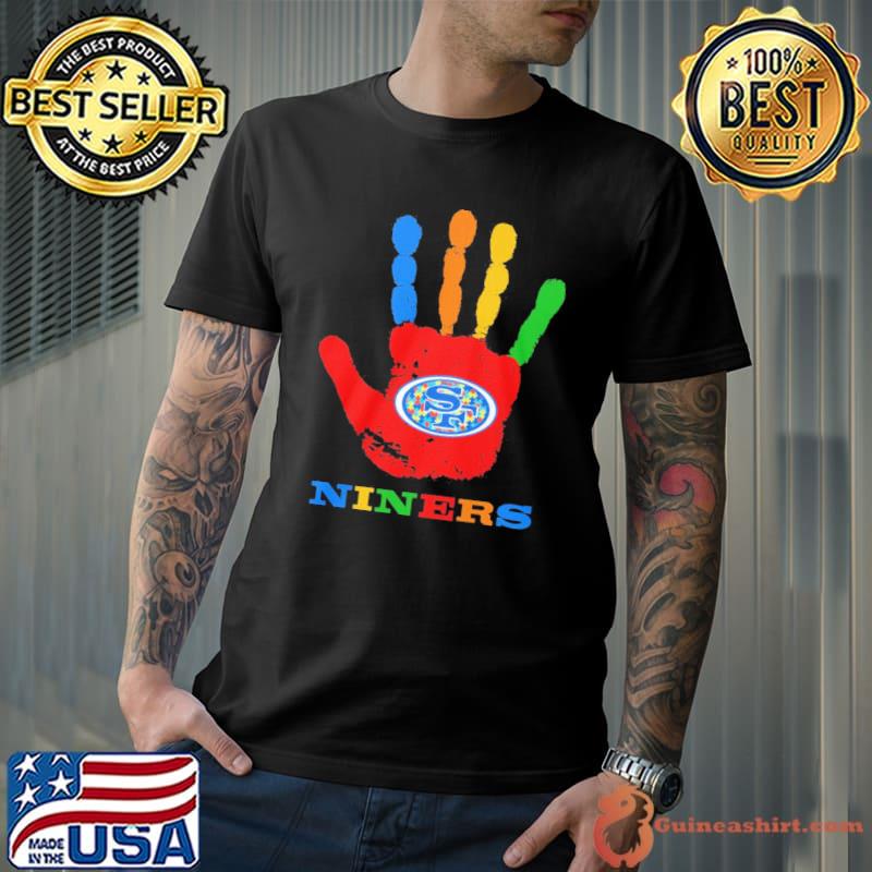 San Francisco 49ers Hand color autism shirt