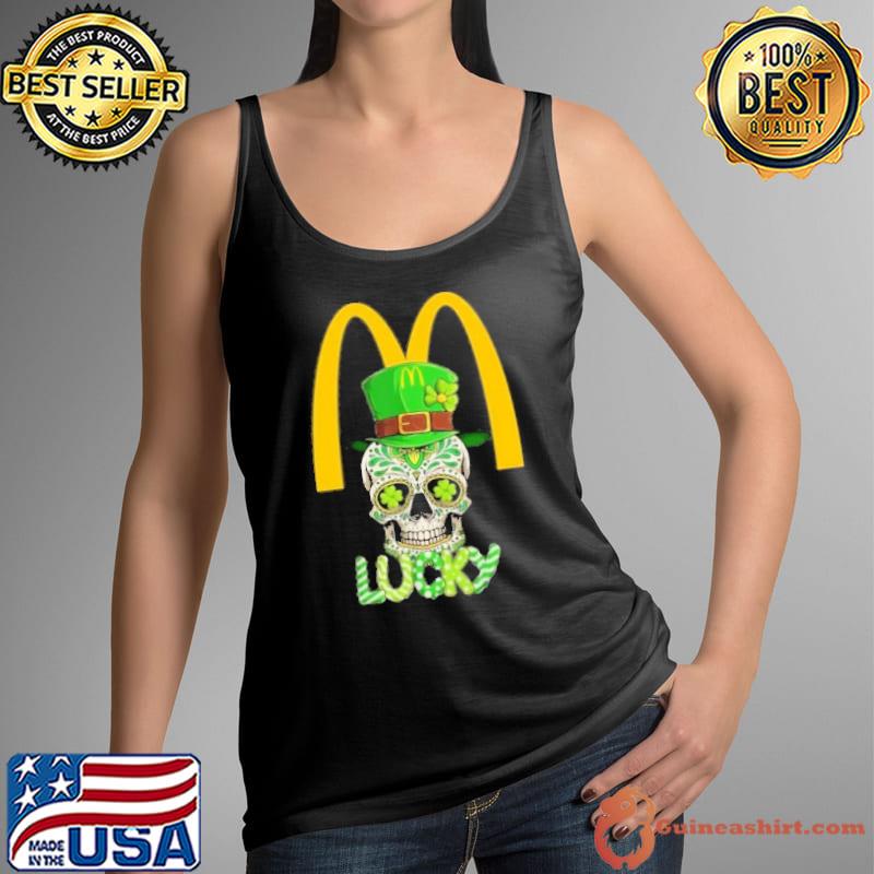 Skull hippie lucky McDonald's St.Patrick's day Irish s Tank Top
