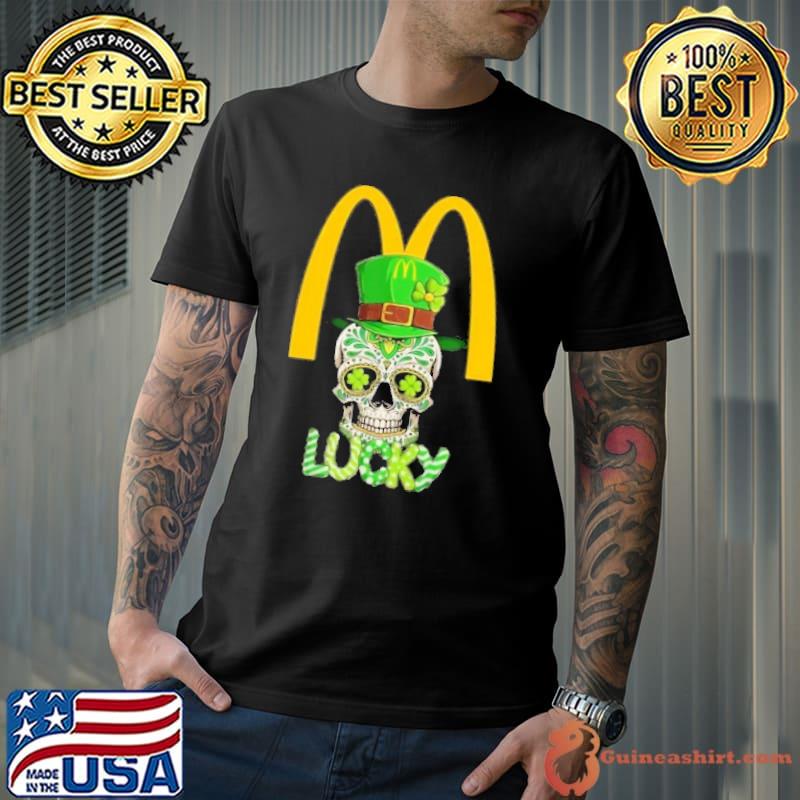 Skull hippie lucky McDonald's St.Patrick's day Irish shirt