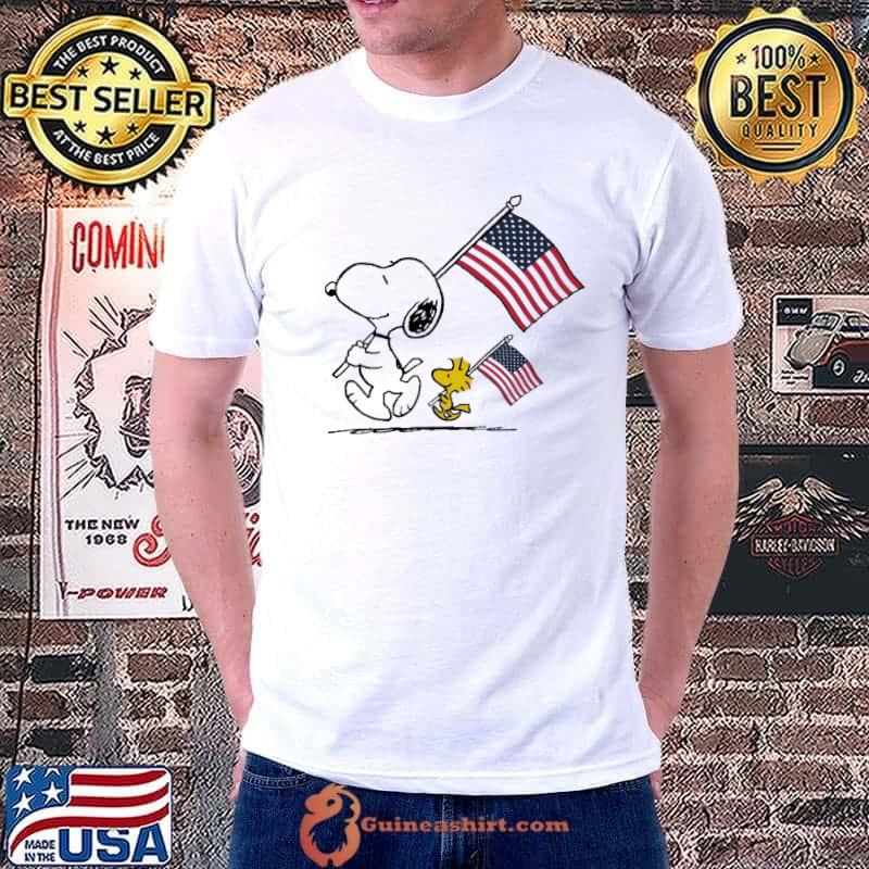 Snoopy and woodstocks America flag s Unisex