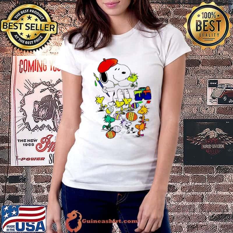 Snoopy and woodstocks pain Easter shirt